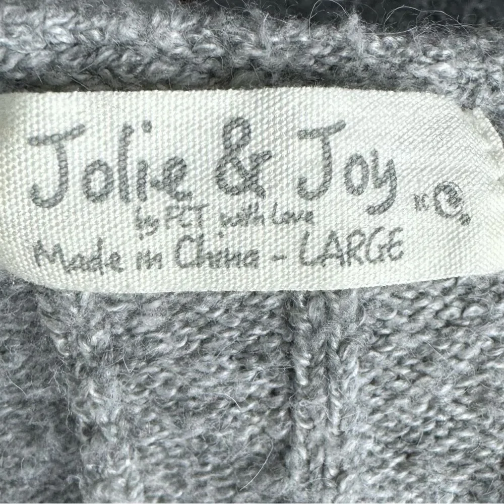 Jolie & Joy Striped Ribbed Knit Cardigan